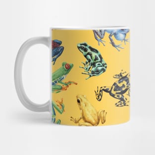 Frogs on yellow Mug